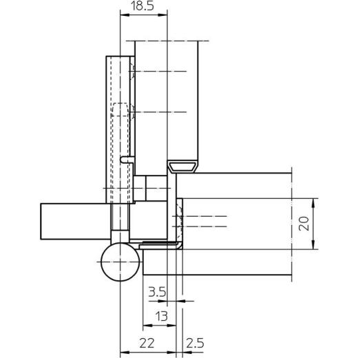 Flügelteil V 0037 WF 3-tlg.STA vern.SIMONSWERK
