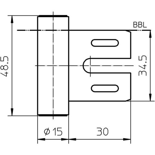 Rahmenteil V 8000 WF STA tiefschwarz f.3-tlg.Stahlzargen SIMONSWERK