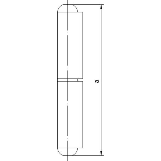 Profilrolle KO 41 Band-L.60mm STA blk Stift-Ø 6mm SIMONSWERK
