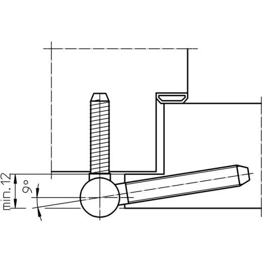 Einbohrband BAKA B 1-15 2-tlg.vern.40kg DIN L/R HLT SIMONSWERK
