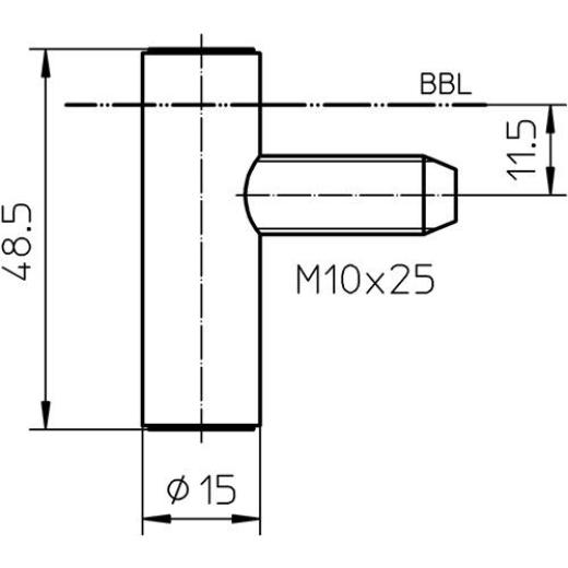 SIMONSWERK - Rahmenteil V 8000 WF U STA vern.f.3-tlg.Stahlzargen Nachrüstband