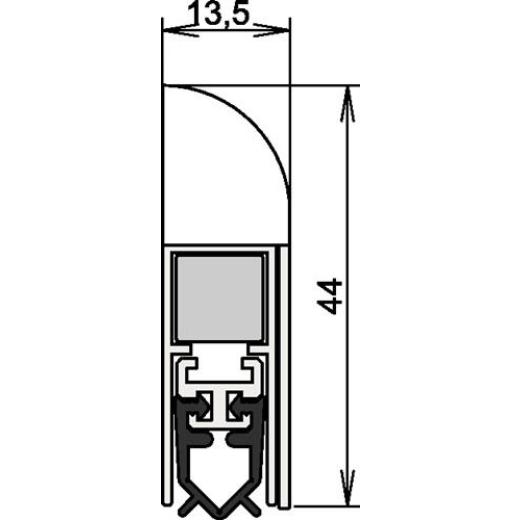 ATHMER - Türdichtung Wind-Ex 1-310 1-s.L.1110mm Alu.silberf.HLT