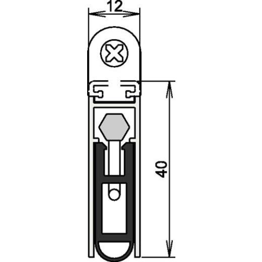 ATHMER - Türdichtung Kältefeind Allround® 1-1075 1-s.L.1083mm Alu.silberf.HLT L/R