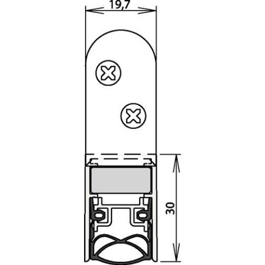 ATHMER - Türdichtung Schall-Ex® Ultra WS 1-290 2-s.L.958mm Alu.silberf.HLT