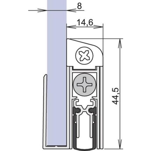ATHMER - Türdichtung Schall-Ex® GS-8 1-407 1-s.L.708mm Alu.silberf.GLT