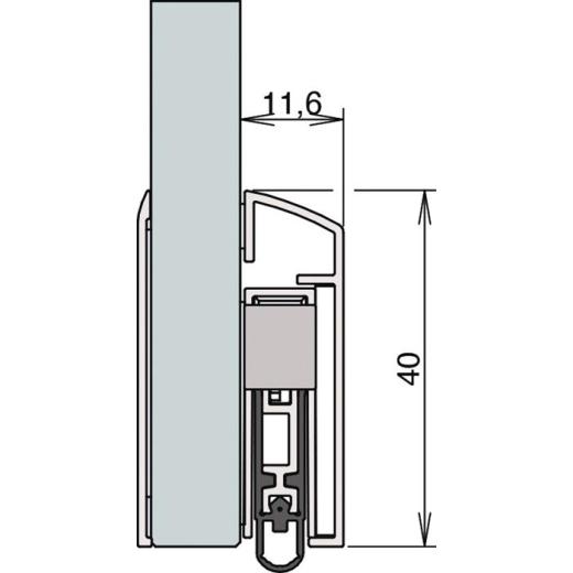 Türdichtung Schall-Ex® GSA 1-s.L.1208mm Alu.silberf.GLT L/R ATHMER