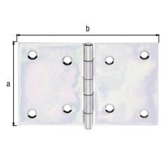 Scharnier H.81mm B.128mm S.1,5mm STA sdmverz.breit GAH | 20 Stück