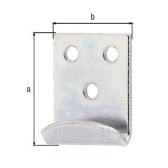 Schließhaken f.Kistenverschlüsse L.34 B.25 S.2mm STA galv.verz.d.pass.ger.GAH | 25 Stück