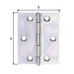 Scharnier H.70mm B.53mm S.1,25mm STA sdmverz.halbbreit GAH | 20 Stück