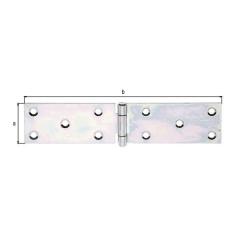 Tischband H.203mm B.offen44mm S.2,0mm STA sdmverz.GAH | 10 Stück