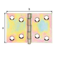 Scharnier H.50mm B.74mm S.1,0mm STA sdmverz.breit GAH | 20 Stück