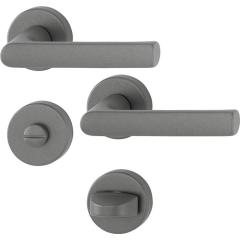 Rosettengrt.Hamburg 1700/42KB/42KBS Alu.F7302 Struktur SK/OL DIN L/R D/D HOPPE