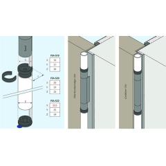 Fingersch.FSA 8800 L.1980mm f.3 Segmente,Bands.Band-D.18mm S18,farblos elox.EV1