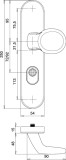 Schutzgarnitur Logo 8755/0292 Alu.F1 92mm 65-75mm EDI