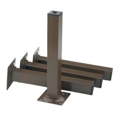 Möbelfuß verchr.25x25mm H.400mm Platte 4 St./Set ALFER ELEMENT SYSTEM | 4 Stück