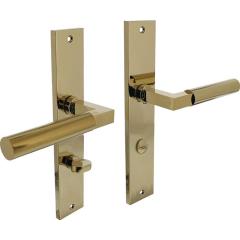 Langschildschildgarnitur Baustil Alu.F3 MS WC 72mm DIN L/R INTERSTEEL