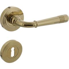 Rosetten-Drückergarnitur Helena Zamak F3 MS rd.BB