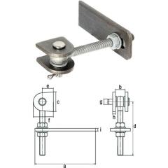 Verstellbares Torband 146x23x55x130x28x50x16x8mm STA roh Btl.GAH