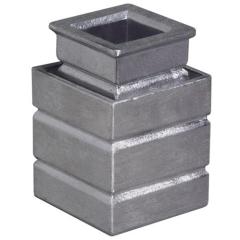 Steinbuchse f.Vierkantstangen 16mm Gusseisen 2-tlg.DENI