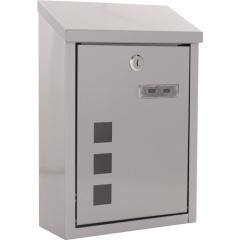 Briefkasten Casa H.325mm B.220mm T.100mm grau VA DIN C5 ROTTNER