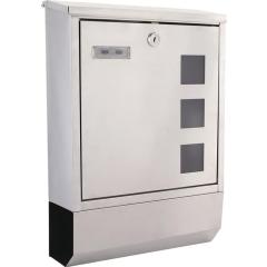 Briefkasten Corto H.435mm B.300mm T.100mm grau VA DIN C4 ROTTNER