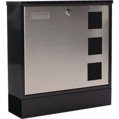 Briefkasten Design H.380mm B.370mm T.120mm schwarz STA DIN C4 ROTTNER