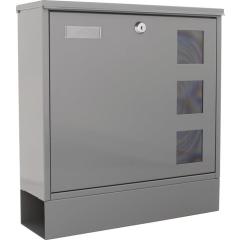 Briefkasten Postale H.380mm B.365mm T.120mm grau STA DIN C4 ROTTNER