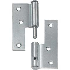 Türaufschraubband STA re.80x72mm DIN R blau verz.fester Stift VORMANN | 10 Stück