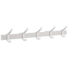 Wandgarderobe Alu.F1 ma silber 5 Hut-/Mantelhaken L.730mm