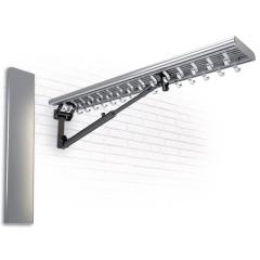 Klappgarderobe Alu.F1 naturf.30 Mantelh.L.1650mm Hakenabstand 100mm