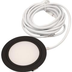 Einbauleuchte Chip HE 58 Emotion 24V DC 2,5 W Zuleitung 1800mm Rahmenf. schwarz