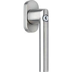 Fenstergriff VA ma 20-40mm Gehrungsform,verschließbar DENI