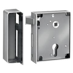 Schließkappenschloss 2 DIN li.PZW schwe.Ausf.einwärts Dornm.60mm AMF