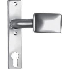 Türknopf-Kurzschild 486ZD fest/drehb.LM F1/silberf.4-KT.8mm AMF