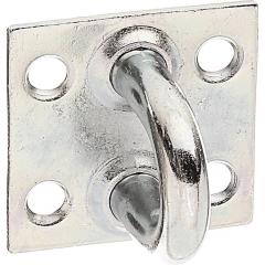 Öse auf Platte Bügelb.27,5mm Bügel-H.27mm Bügel-D.7mm STA galv.verz.d.pass.GAH | 25 Stück