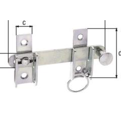 Schlagladenüberwurf L.120mm B.18mm STA galv.verz.d.pass.Loch-D.6mm GAH