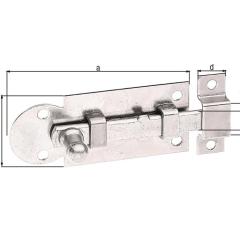 Fensterriegel L.61mm B.26mm Form ger.STA galv.verz.d.pass.Ausschub 13,5mm GAH