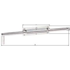 Bolzen-Stangenriegel L.400mm B.57mm STA galv.verz.,dickschichtpassiv.Auss.120mm