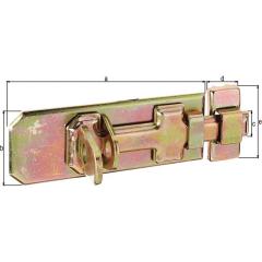 Sicherheits-Schlossriegel L.120mm B.45mm STA galv.verz.d.pass.GAH