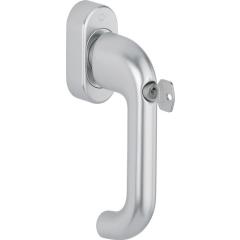 Fenstergriff Paris 038S/UD9056 Alu.F1/naturfarbig SecuSan® 32-42mm HOPPE