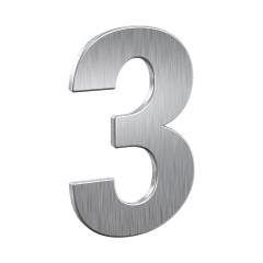 Hausnummer "3" - Niro, 150 mm