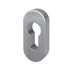 Schmalrahmen-Schutzrosette 9 mm, oval (PZ) Edelstahl