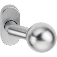 Feuerschutzkugelknopf 2133/4020 Alu.F1 Ovalrosette Profiltür EDI