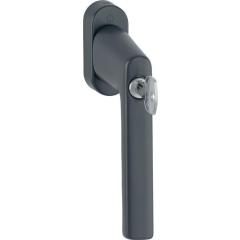 Fenstergriff Hamburg 0700LS/U26 100NM Alu.F9714M schwarz ma 32-42mm abschl.