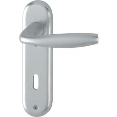 Kurzschildgarnitur NY 1810/273KP Alu.F1 OB rd Drückergrt.HOPPE