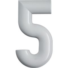 Hausnummer Ziffer 5 Spezial-Polyamid 90 tiefschwarz 165mm D.33mm HEWI