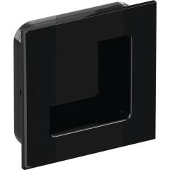 Schiebetürmuschel 544.60 PA90 tiefschwarz glänzend quad.f.HLT L.60mm B.60mm HEWI