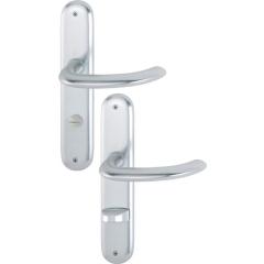 Langschildgarnitur Mar.1138/273P Alu.F1 SK/OL 78mm DIN L/R HOPPE