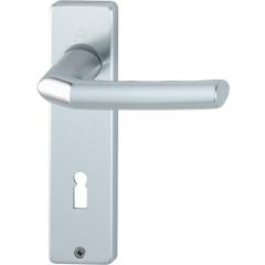 Kurzschildgarnitur Birm.1117/202KP/AP Alu.F1 OB eck.Drückergrt.HOPPE