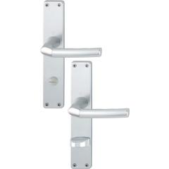 Langschildgarnitur Birm.1117/202SP Alu.F1 SK/OL 78mm DIN L/R HOPPE